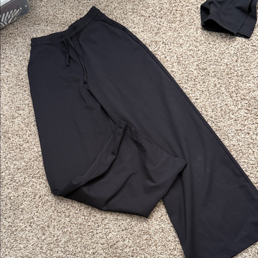 Men's Black Drawstring Lounge Pants